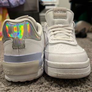 Super cool chrome adidas sneakers